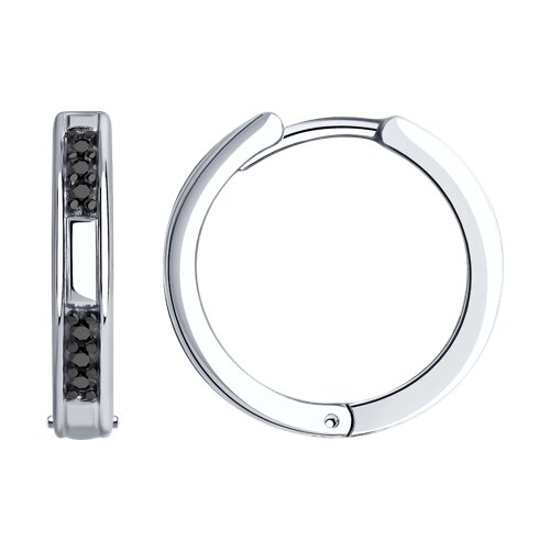Серьги конго из серебра 925 пробы