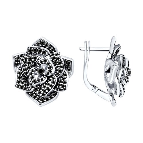 Серьги классические из серебра