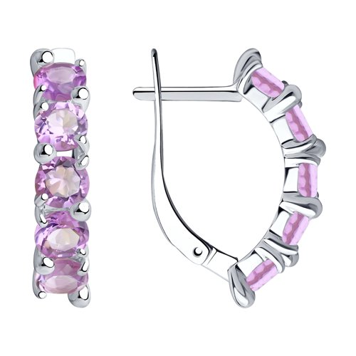 Серьги классические из серебра