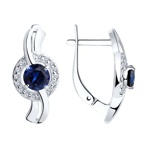Серьги классические из серебра