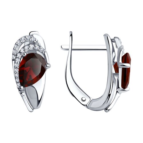 Серьги классические из серебра