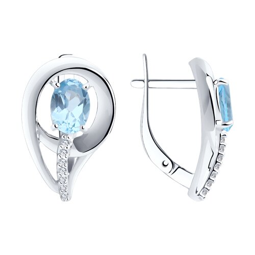 Серьги классические из серебра