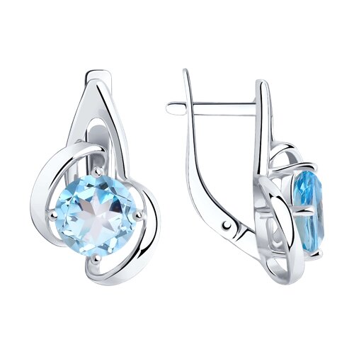 Серьги классические из серебра