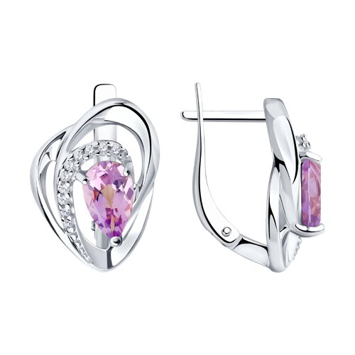 Серьги классические из серебра