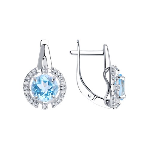 Серьги классические из серебра