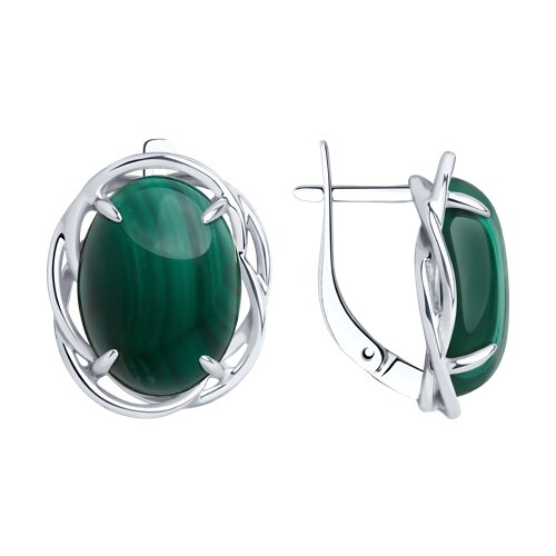 Серьги классические из серебра