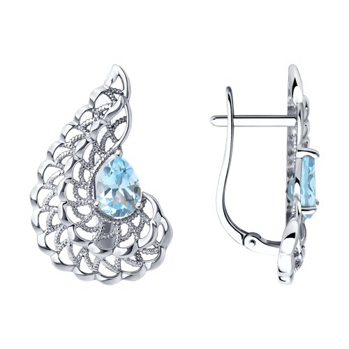 Серьги классические из серебра