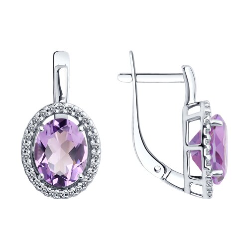 Серьги классические из серебра