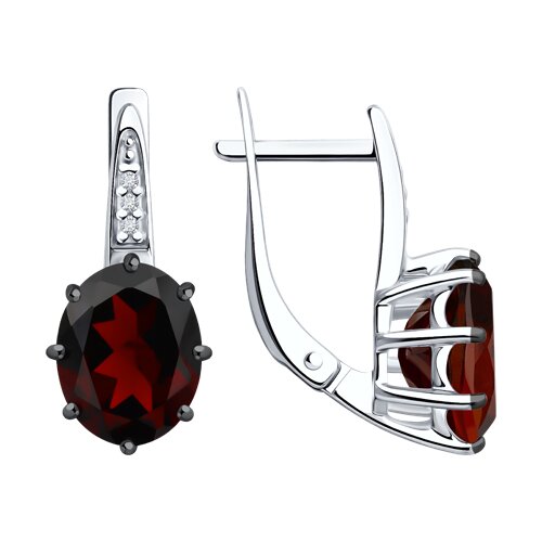 Серьги классические из серебра