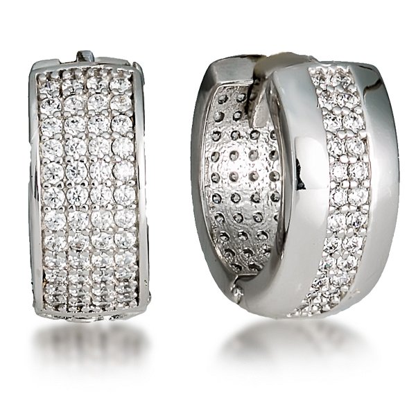 Серьги классические из серебра