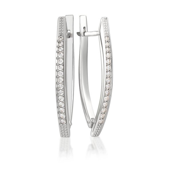 Серьги классические из серебра