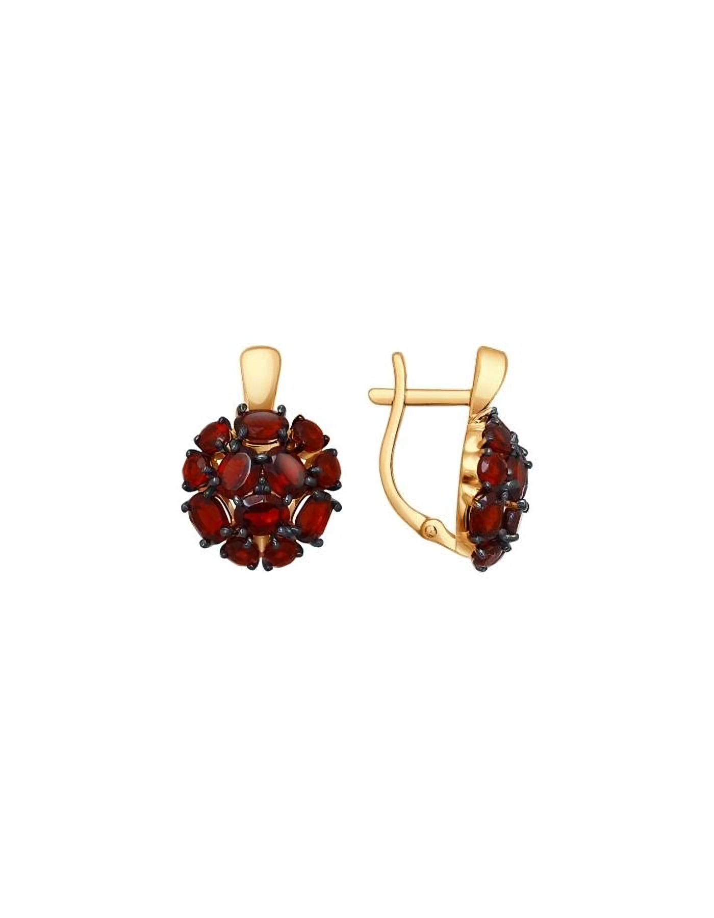 Серьги из золота 375 пробы на английском замке