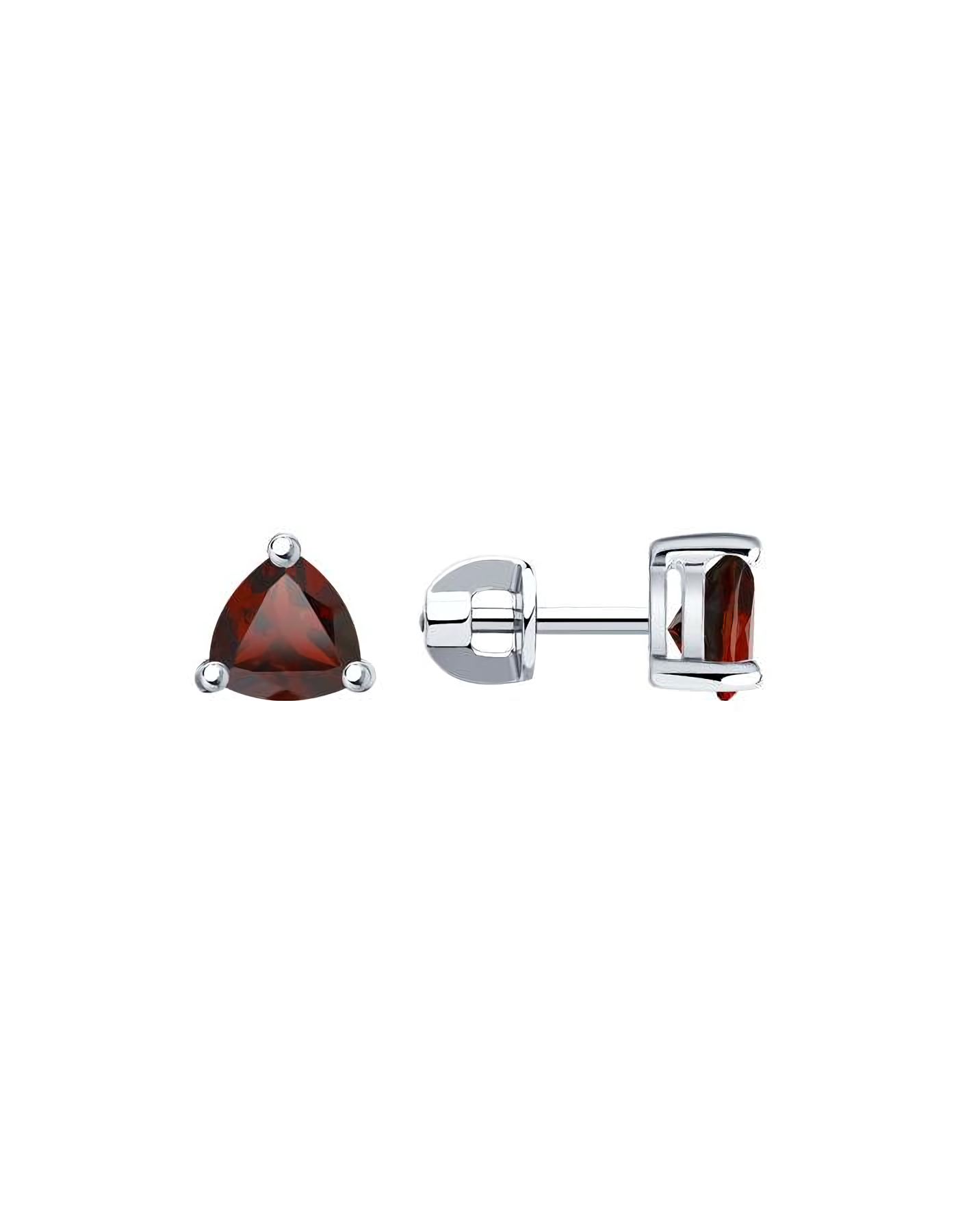 Серьги пусеты гвоздики из серебра