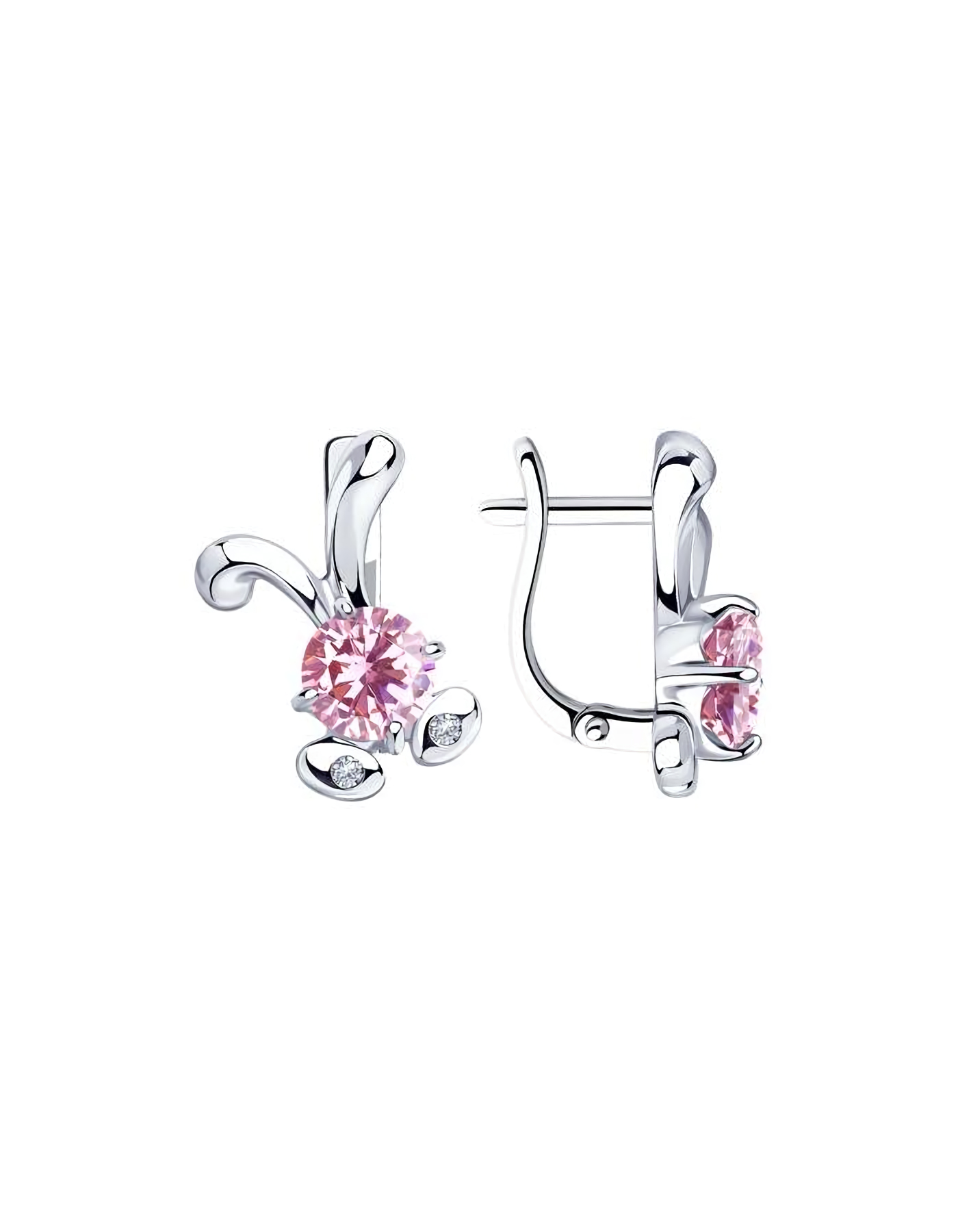 Серьги серебряные детские зайцы