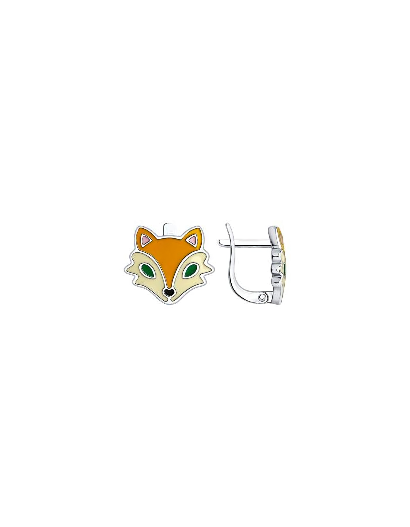 Серьги серебряные детские лисы