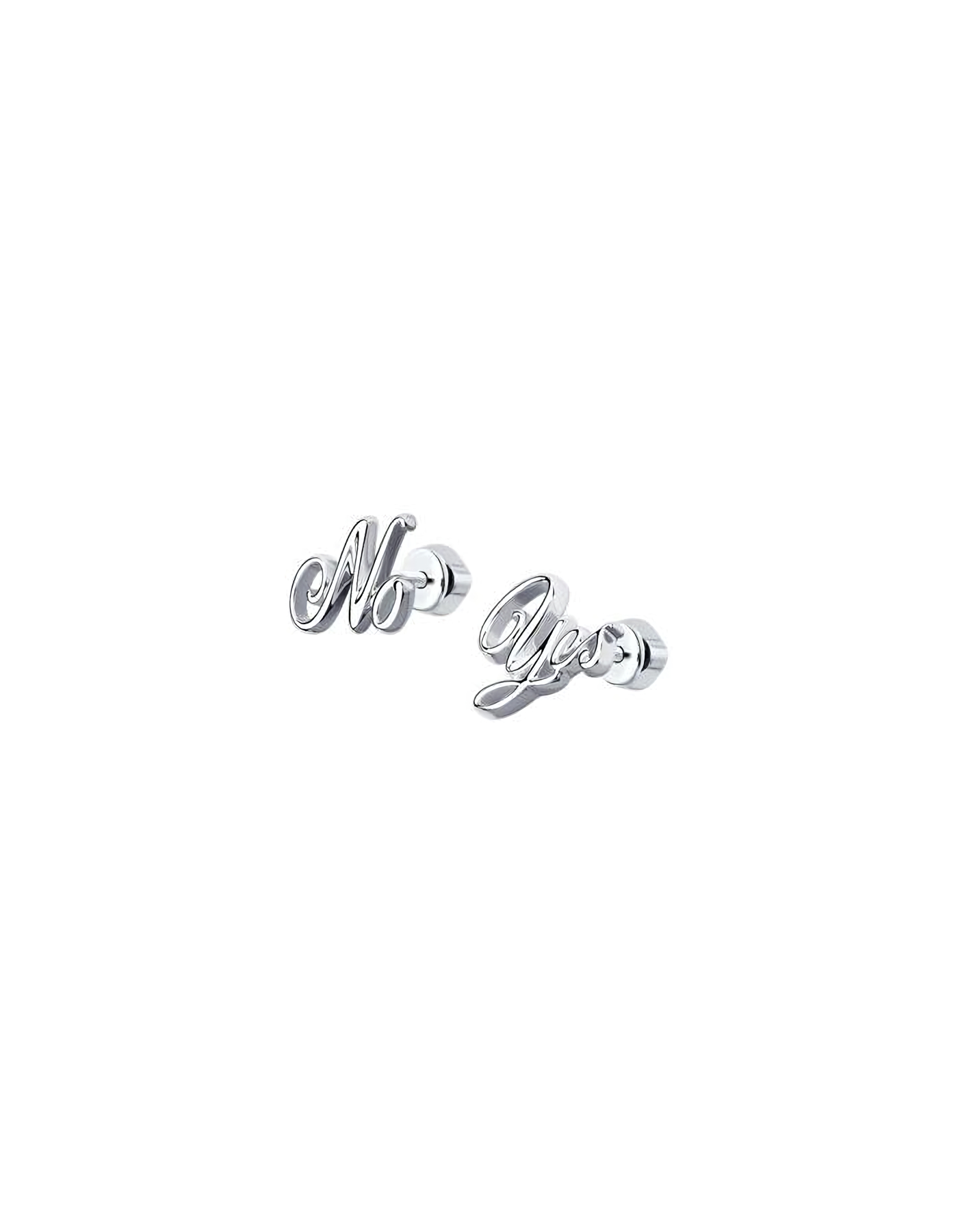 Серьги пусеты гвоздики из серебра no yes