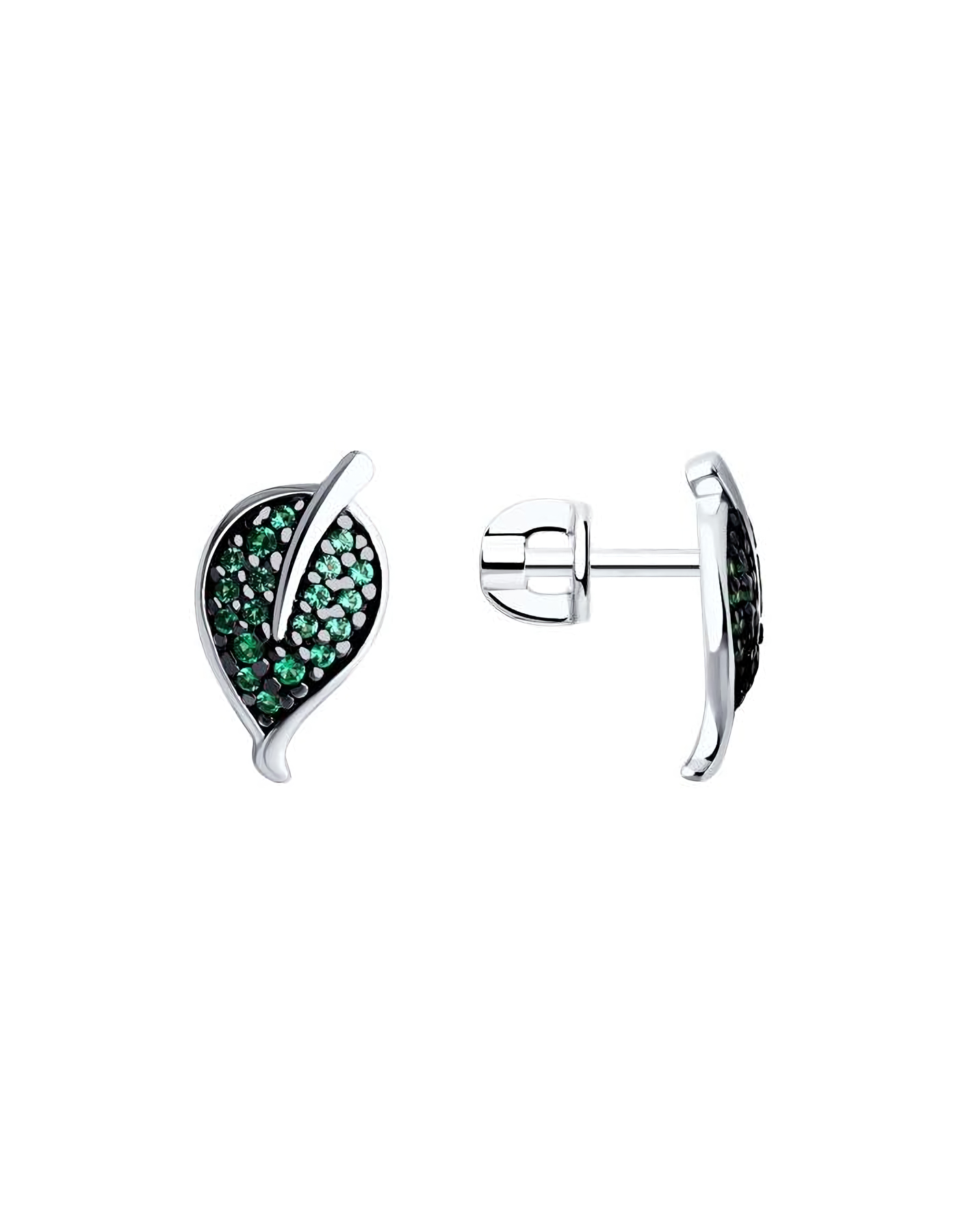 Серьги пусеты гвоздики из серебра