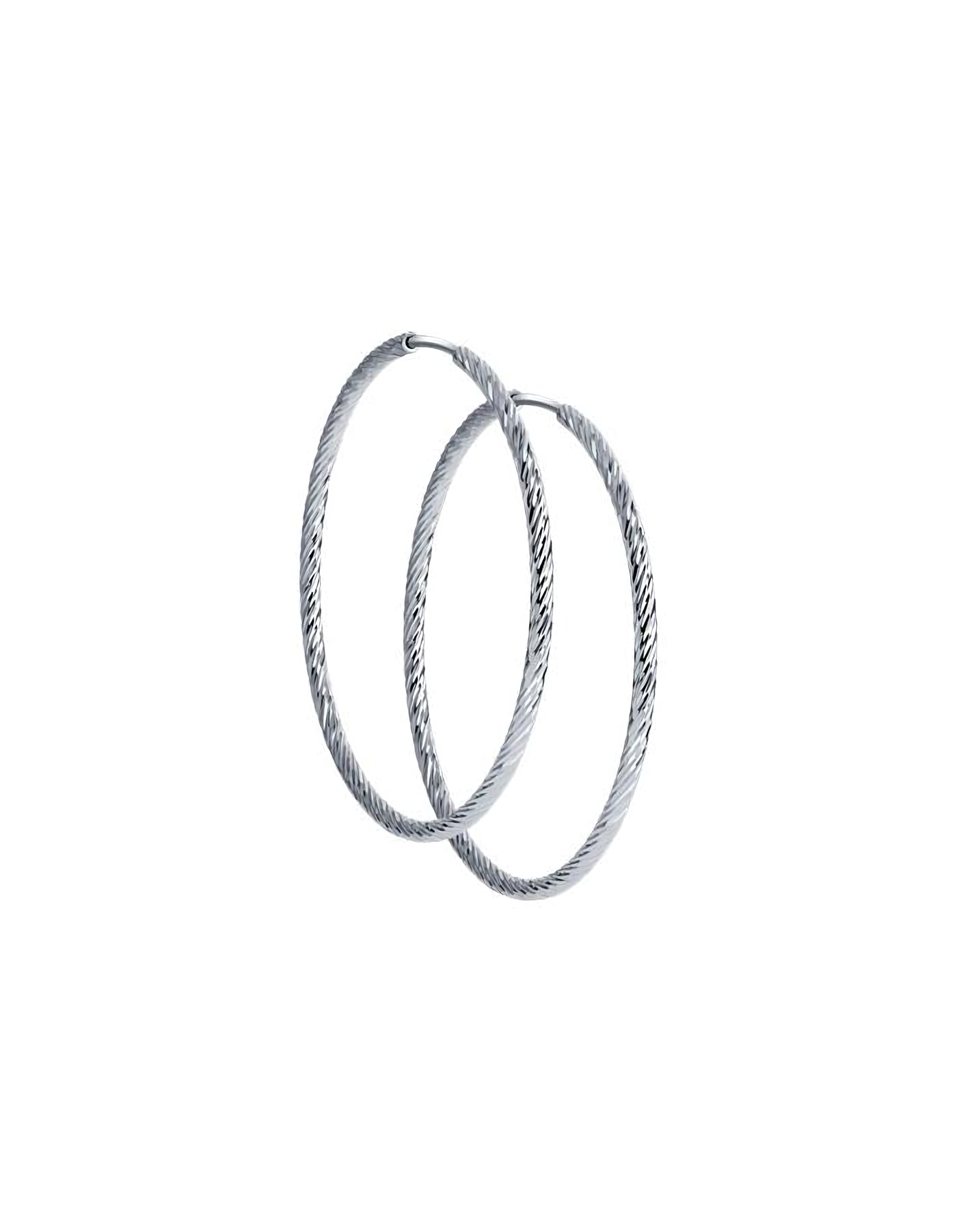 Серьги конго серебряные кольца диаметр 3.5 см