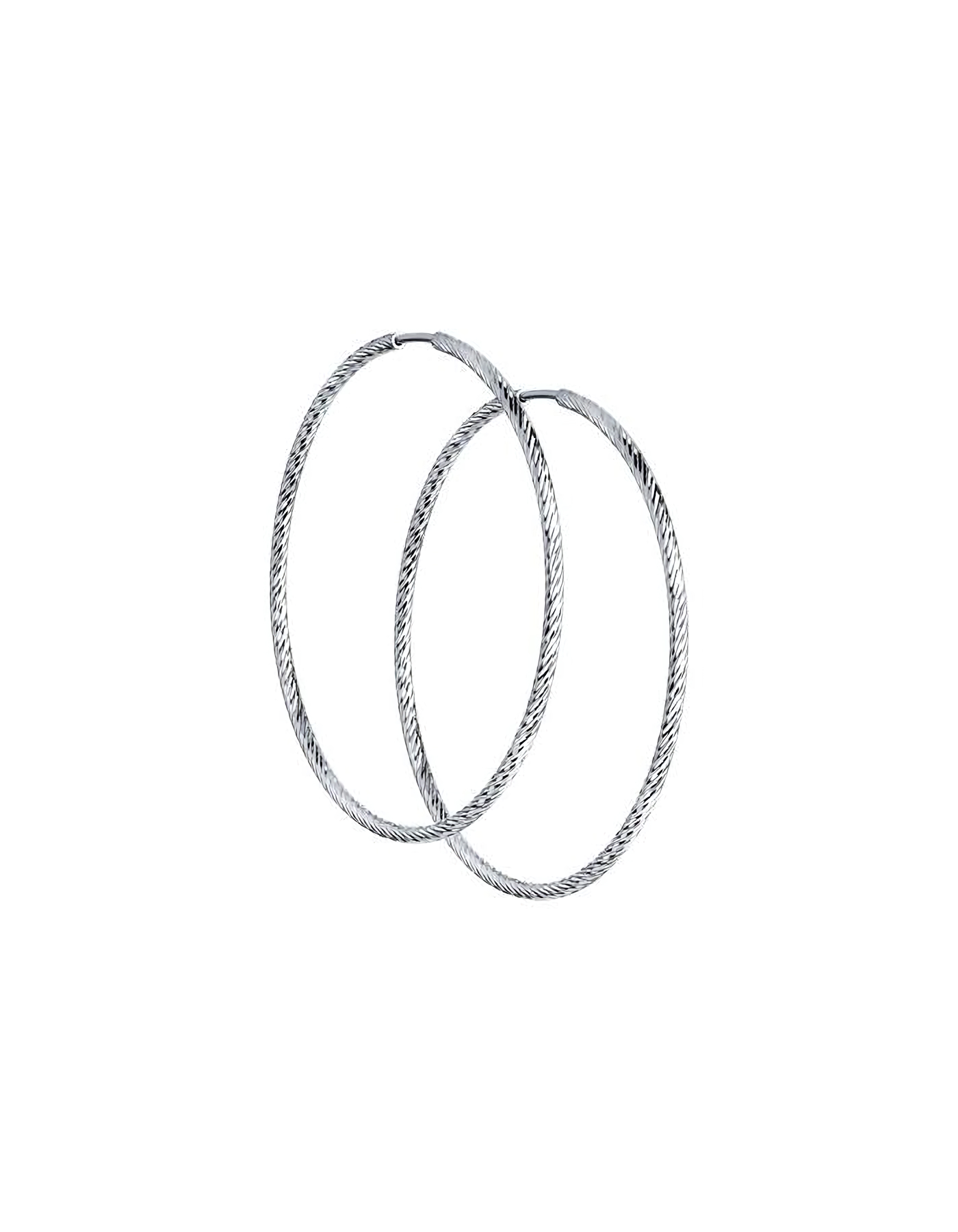 Серьги конго серебряные кольца диаметр 4.5 см