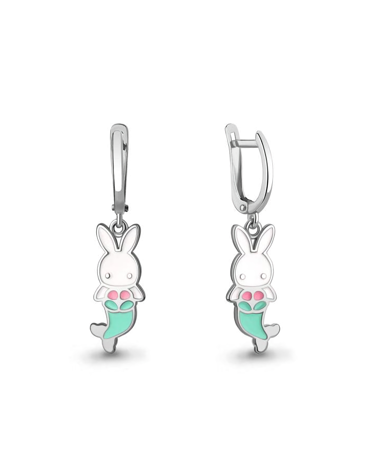 Серьги серебряные детские русалки