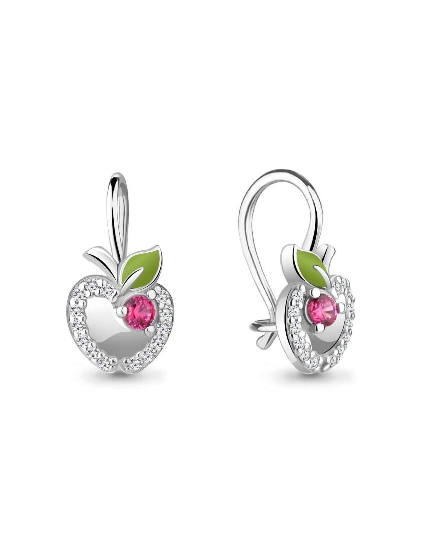 Серьги серебряные на петле детские