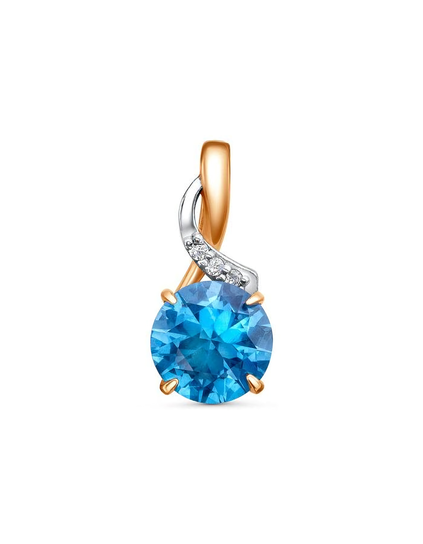 Подвеска женская декоративная серебряная позолоченная