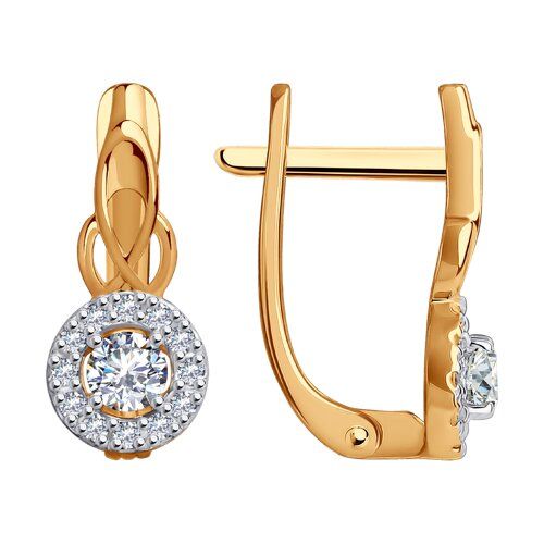 Серьги классические золотые 375 пробы