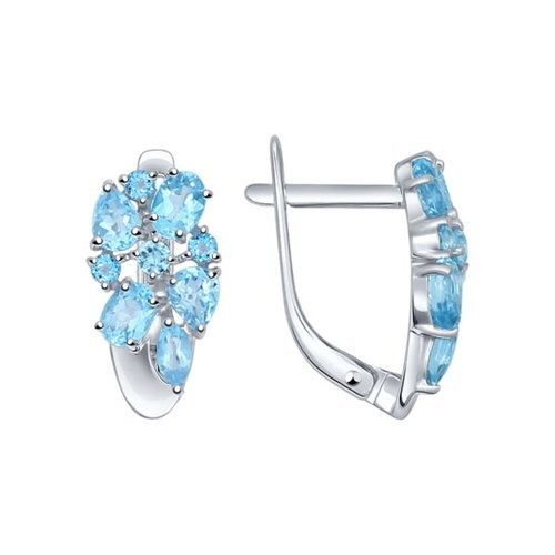 Серьги классические серебряные