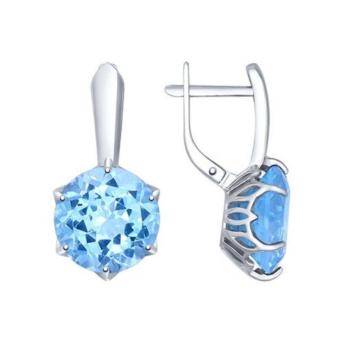 Серьги классические серебряные
