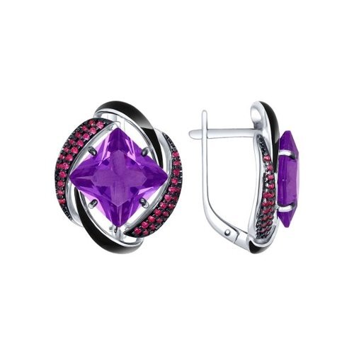Серьги классические серебряные