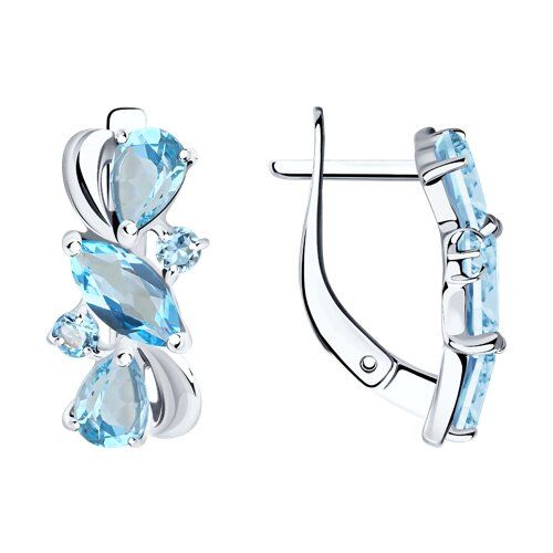 Серьги классические серебряные