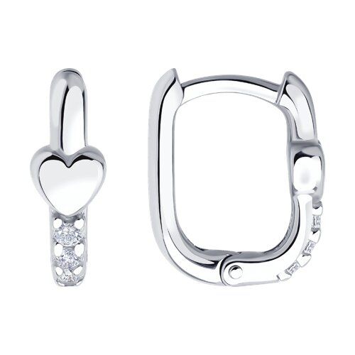 Серьги классические серебряные
