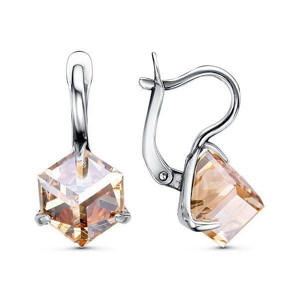 Серьги классические серебряные