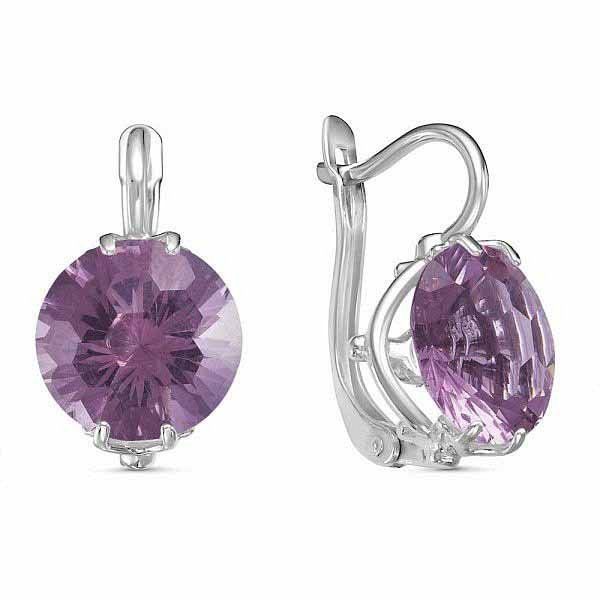 Серьги классические серебряные