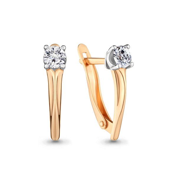 Серьги классические золотые 375 пробы