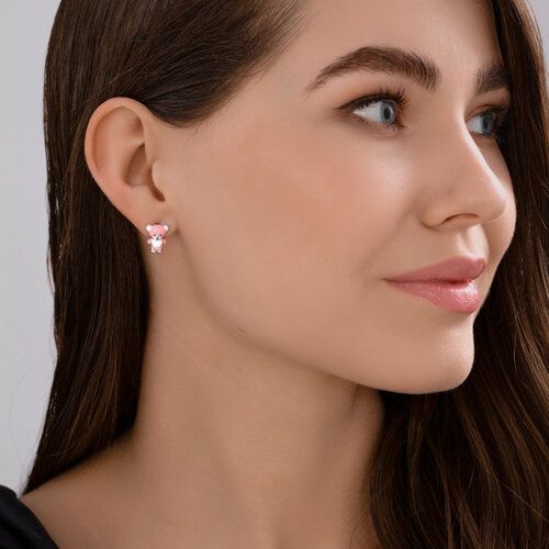 Серьги классические серебряные детские — фото 4