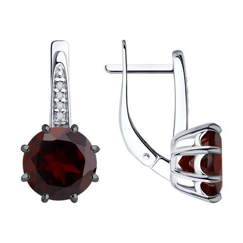 Серьги классические серебряные