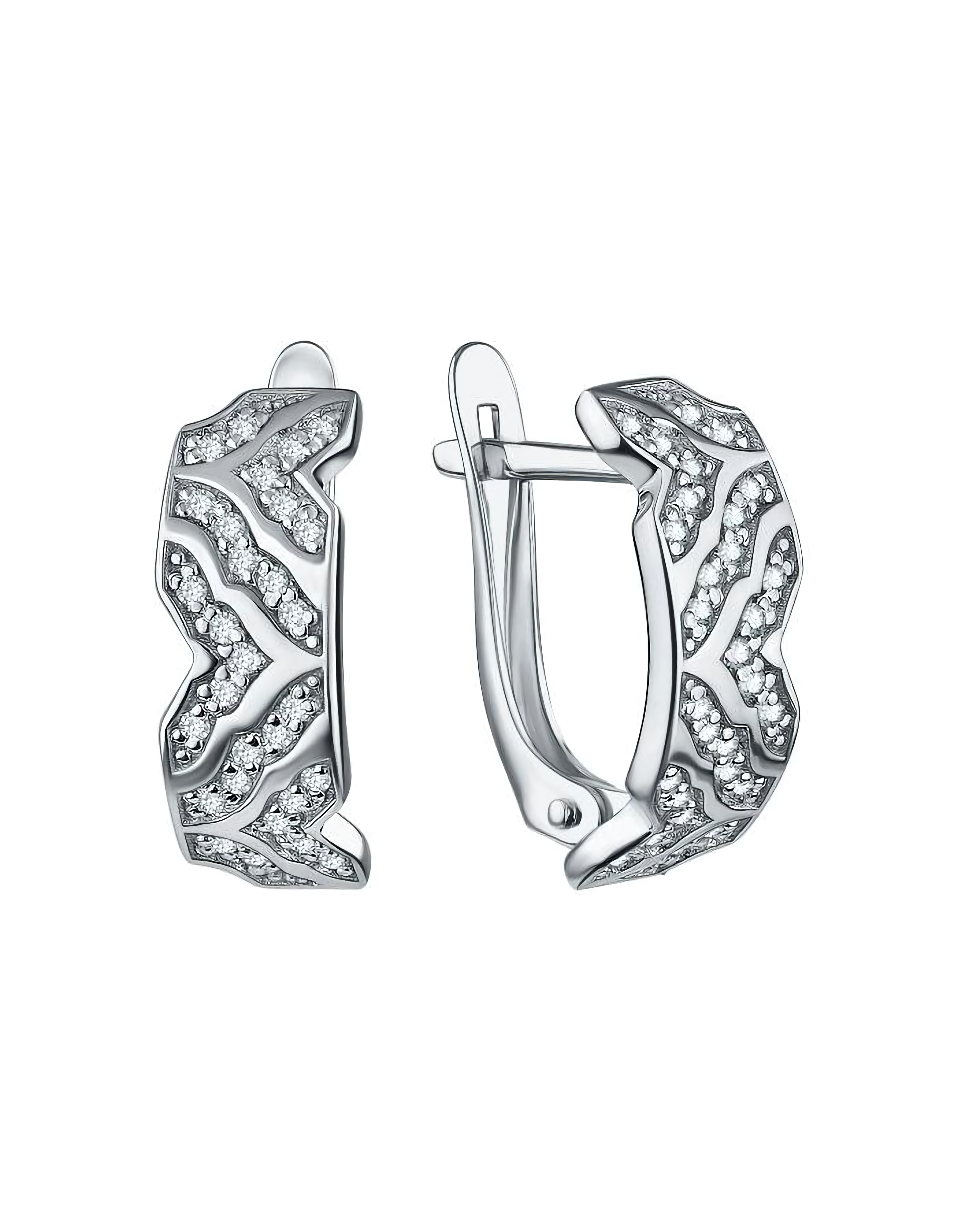 Серьги серебряные классические