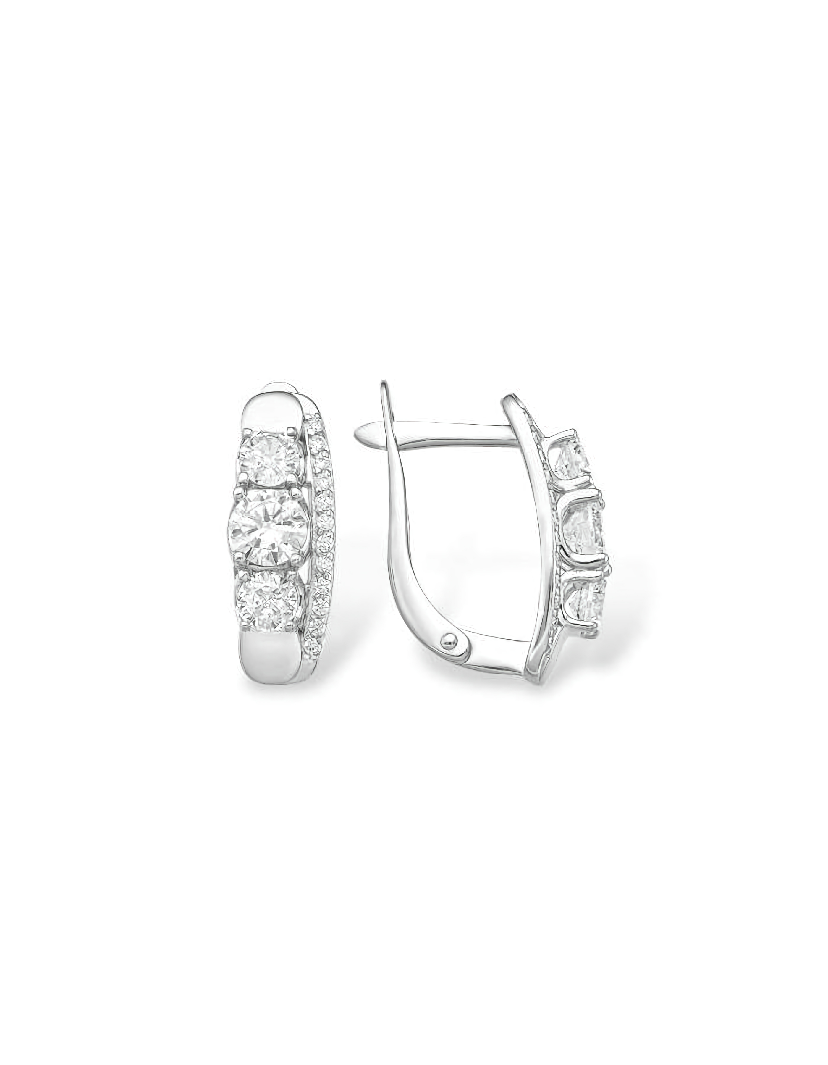 Серьги серебряные классические