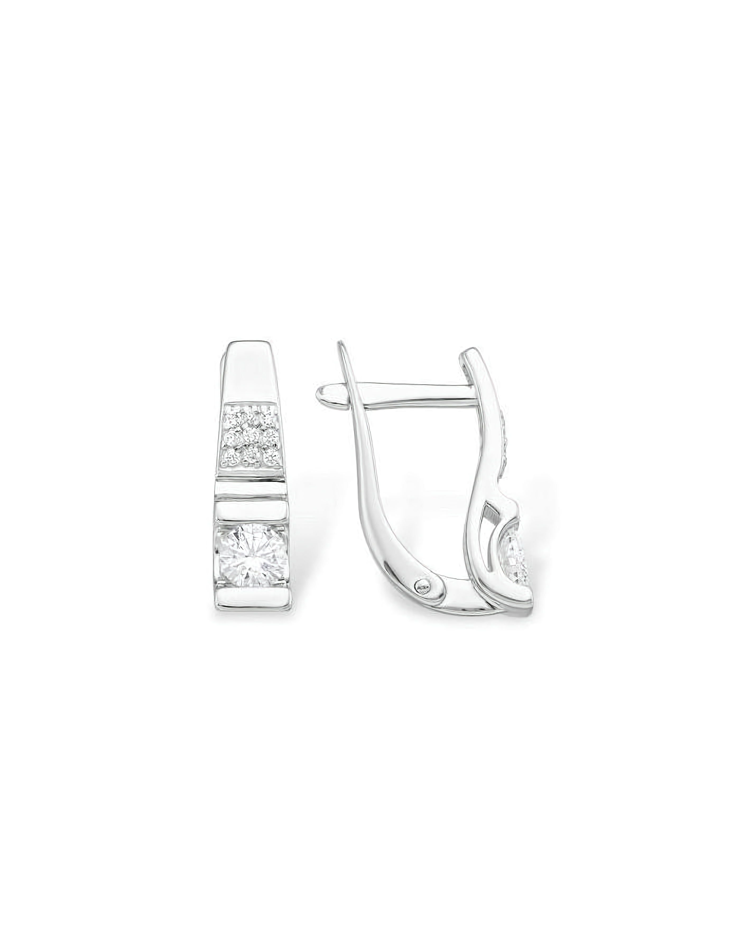 Серьги серебряные классические