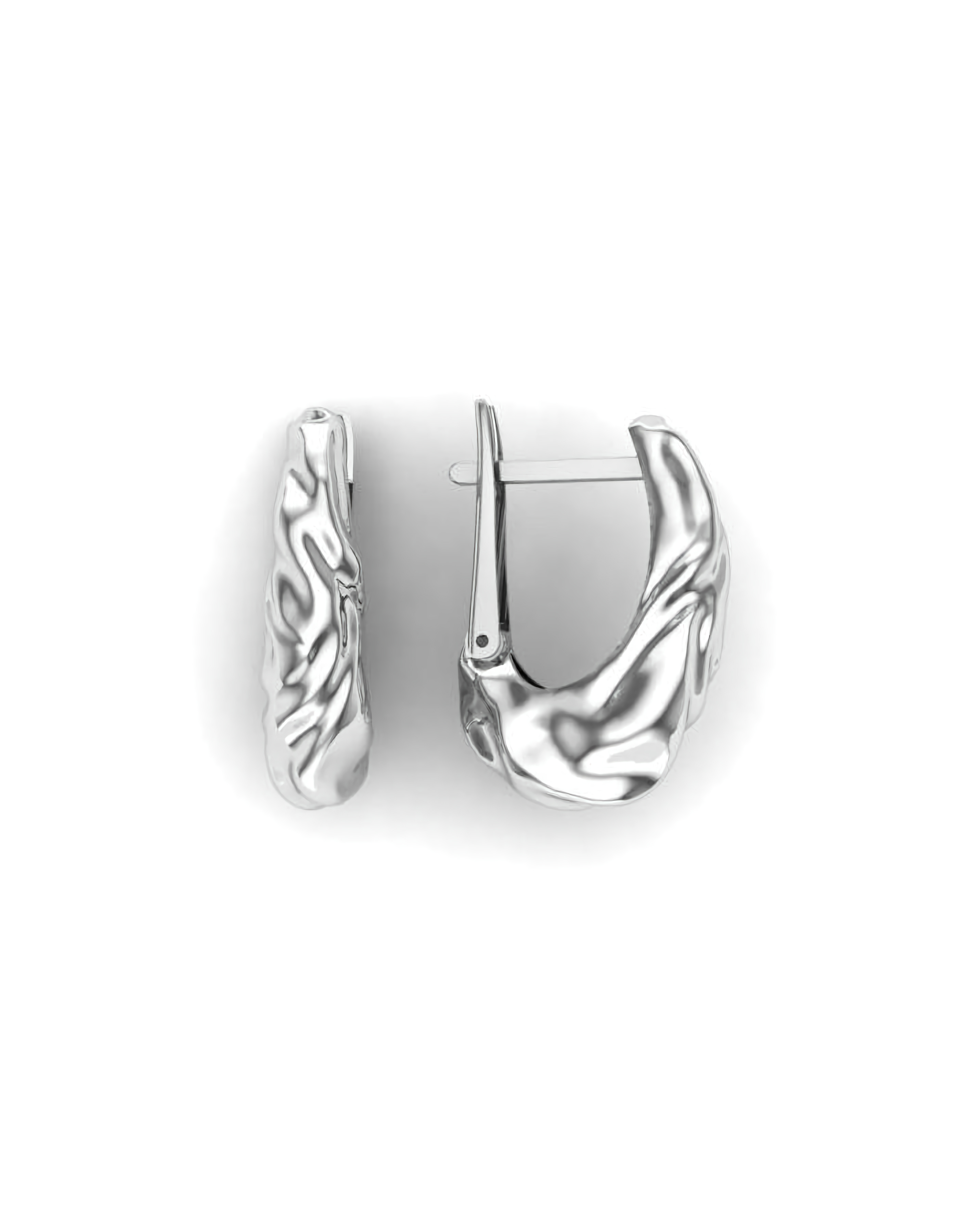 Серьги серебряные классические