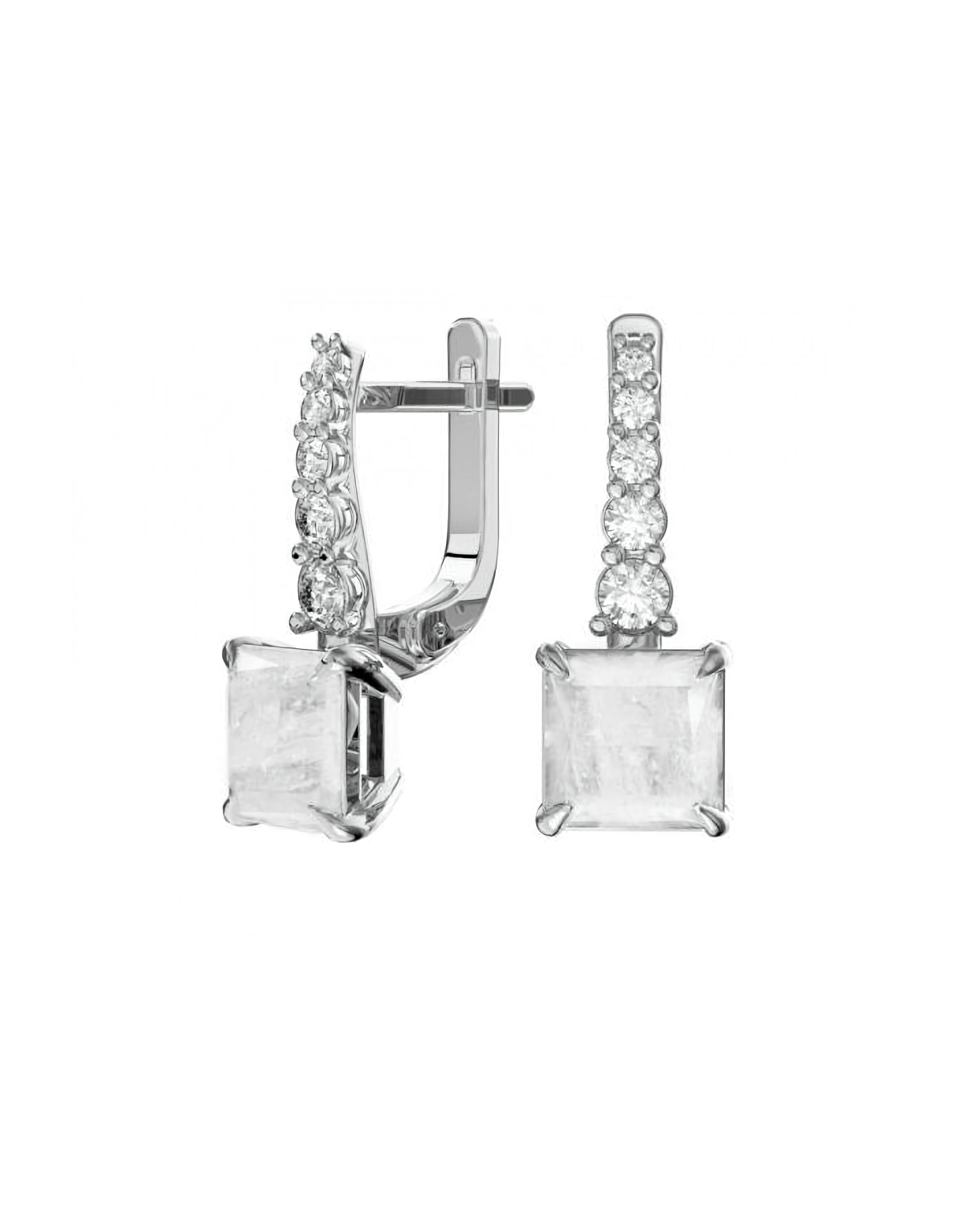 Серьги серебряные классические