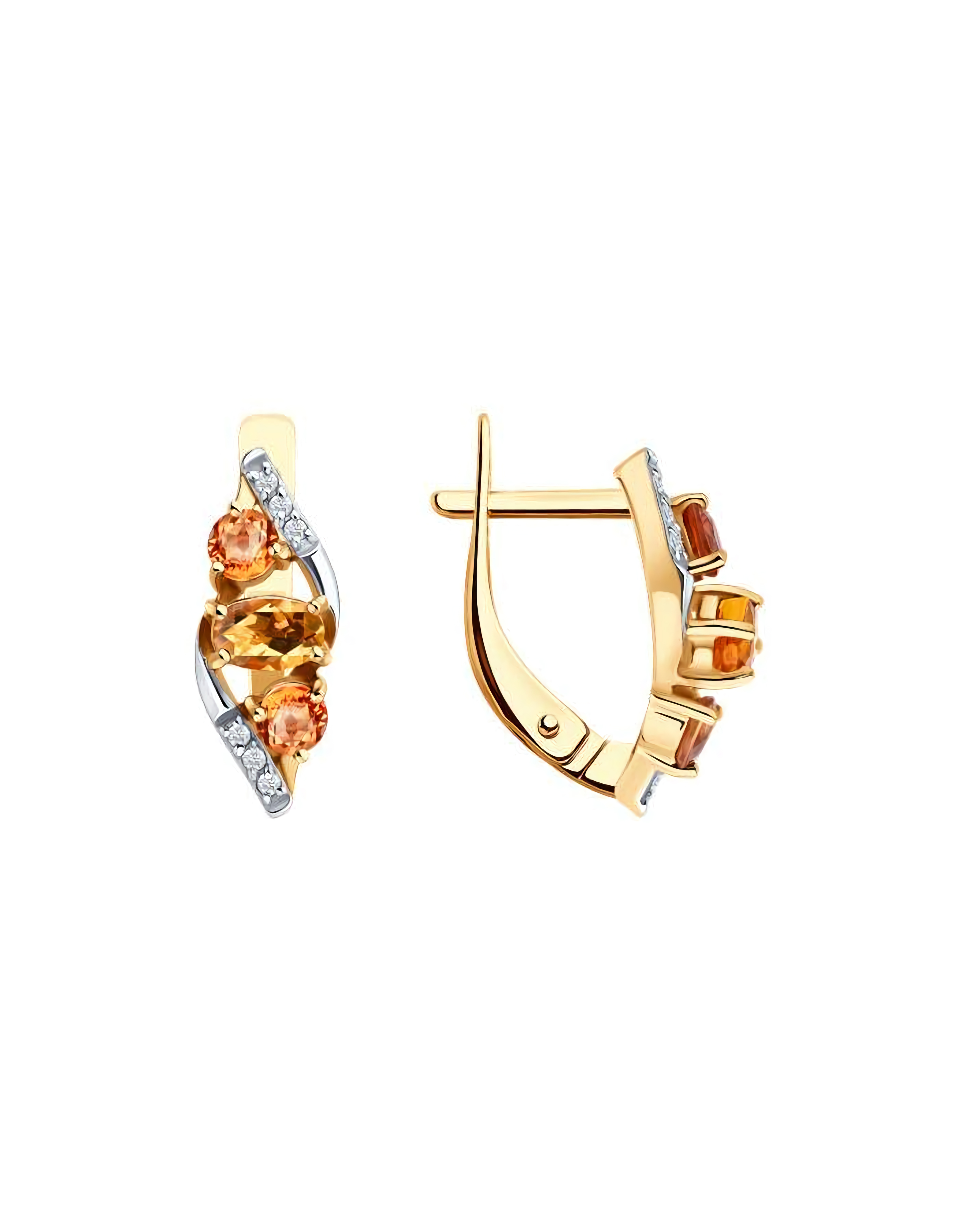 Серьги из золота 585 пробы классические