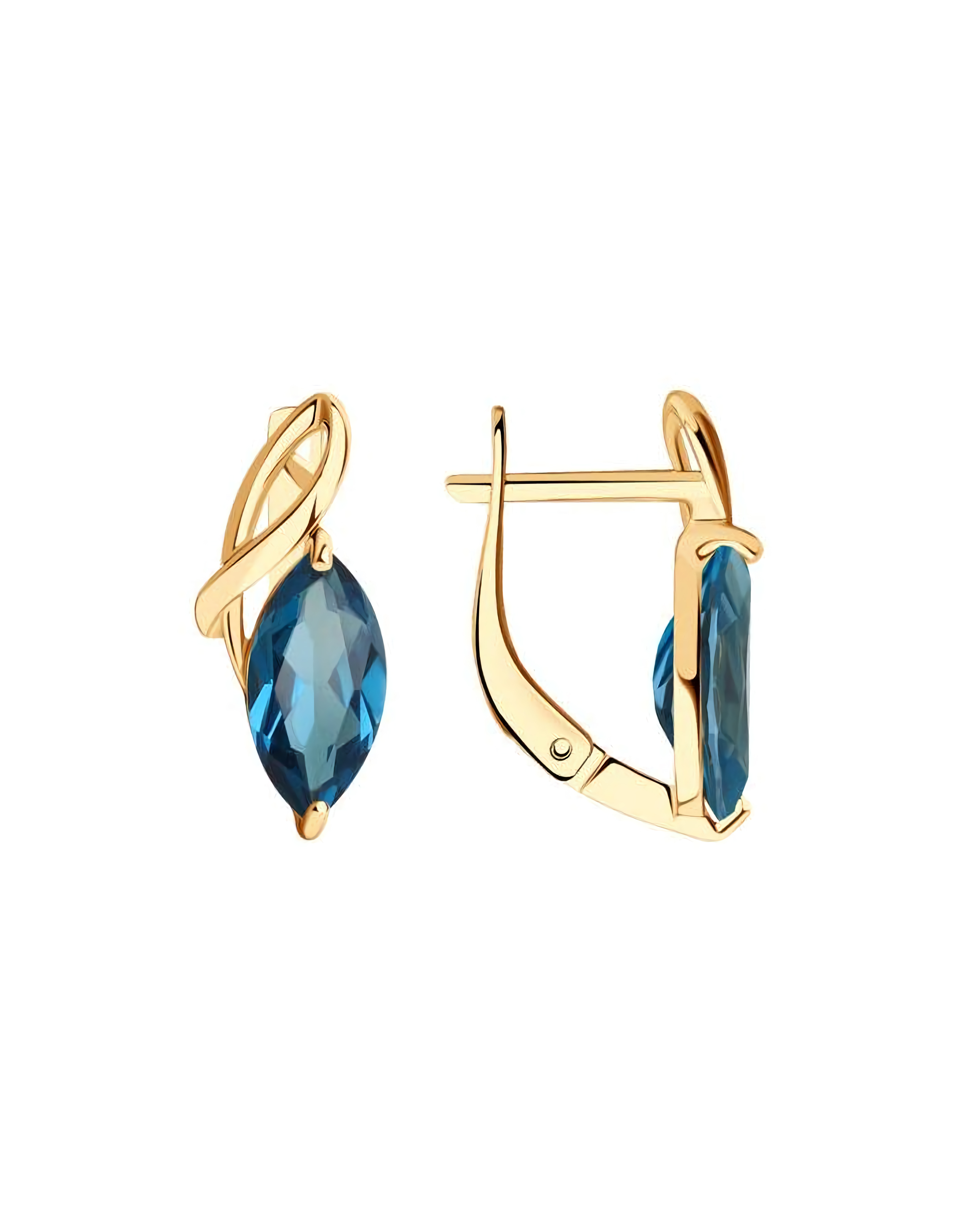 Серьги из золота 585 пробы классические