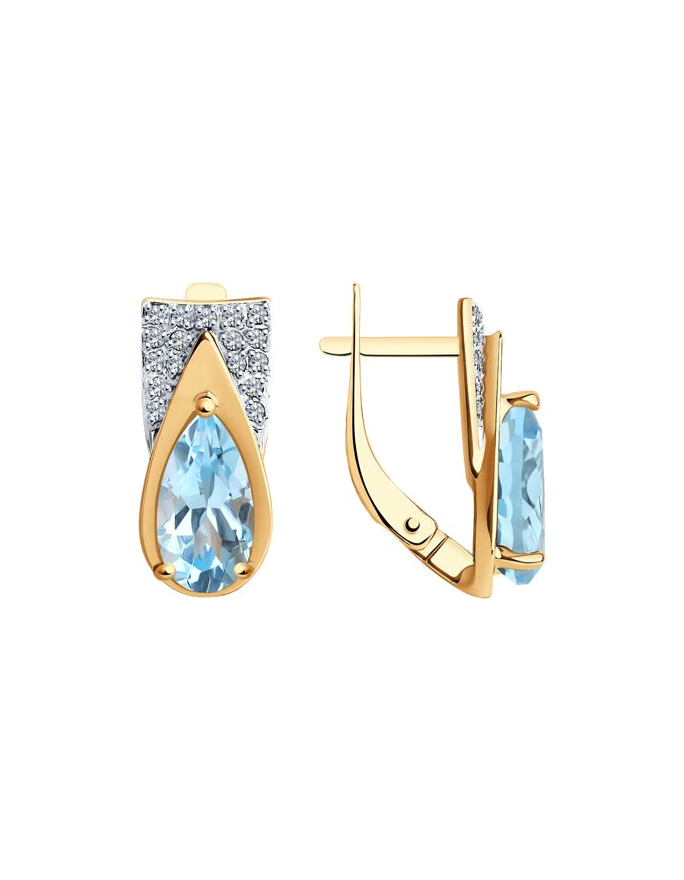 Серьги из золота 585 пробы классические