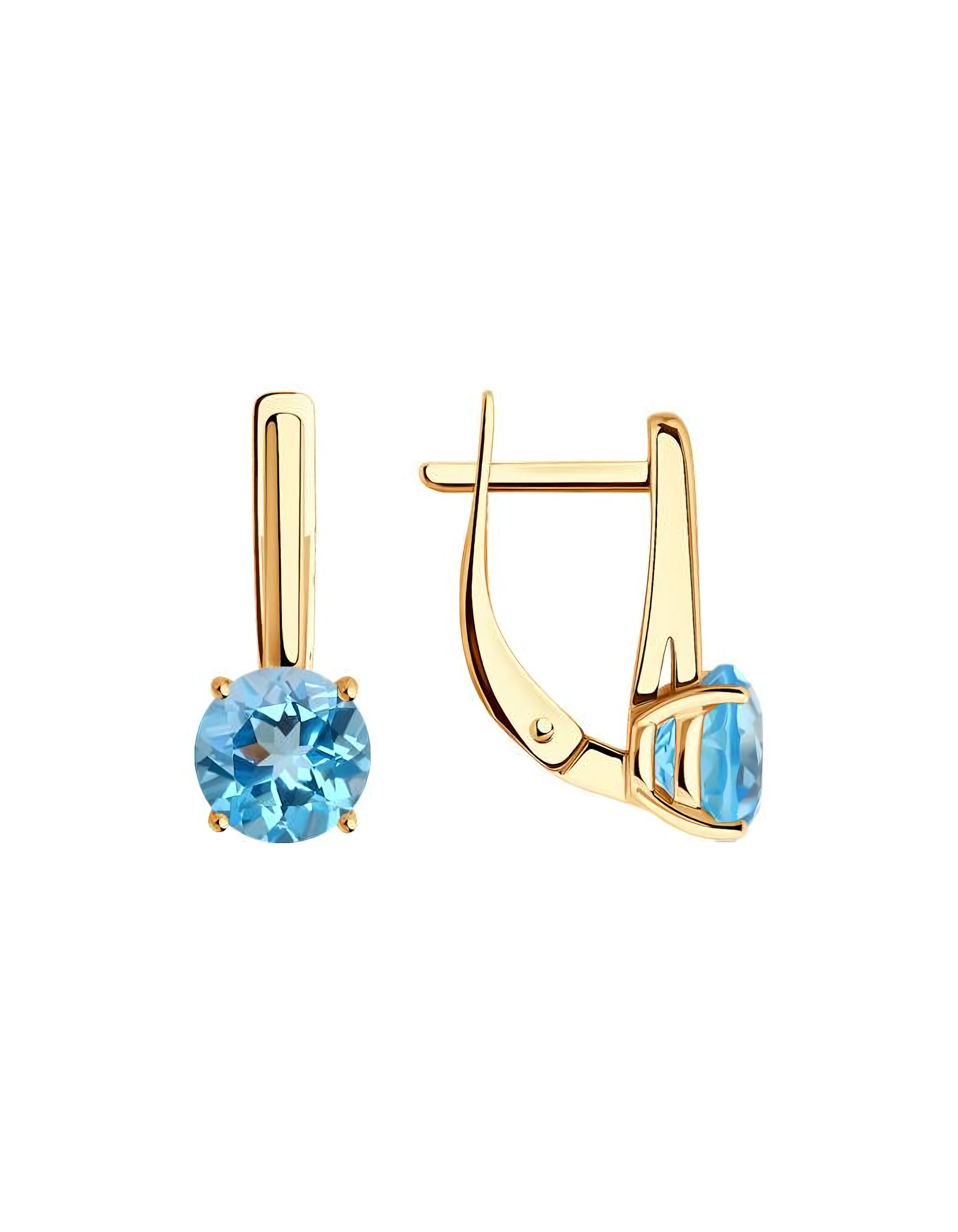 Серьги из золота 585 пробы классические