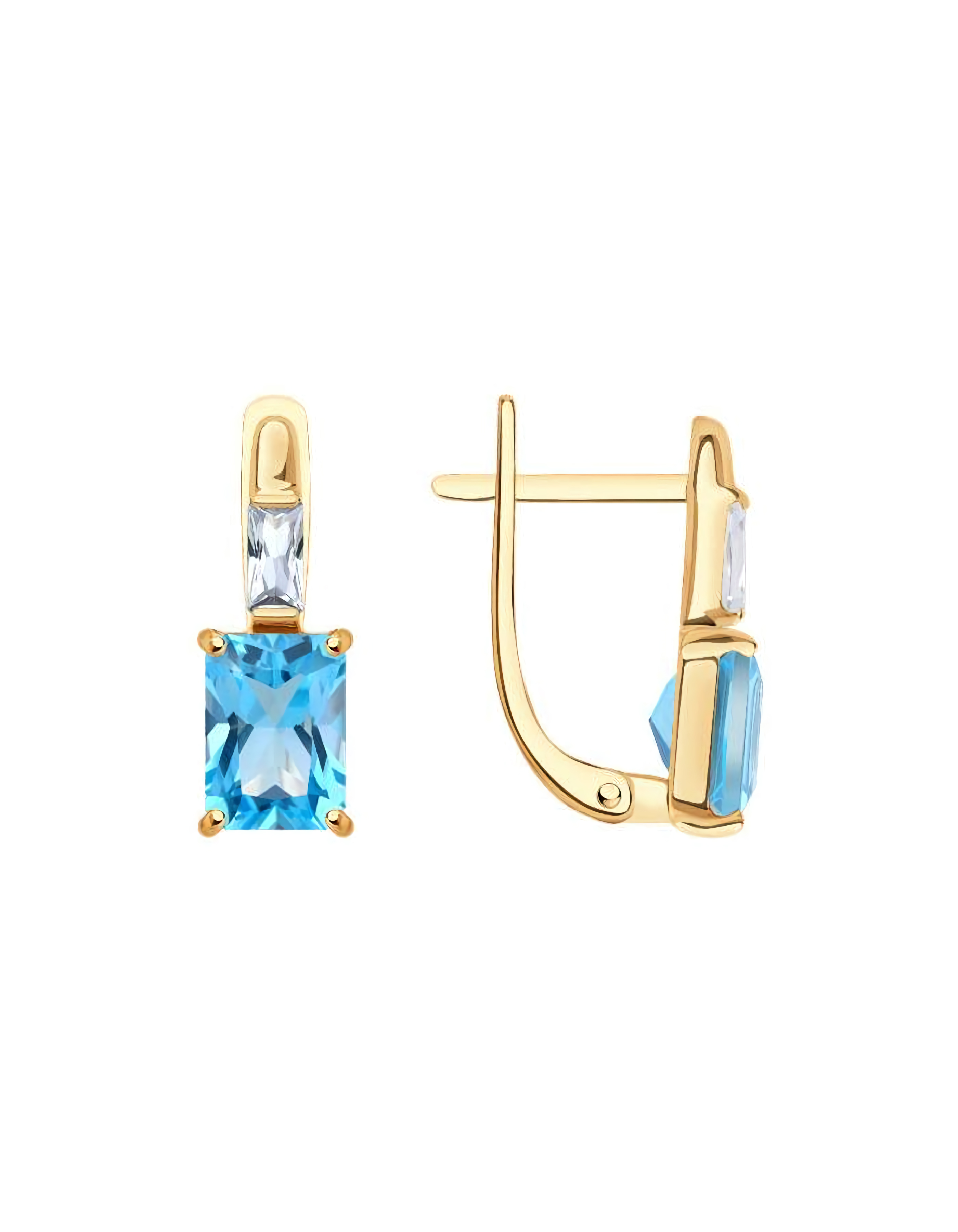 Серьги из золота 585 пробы классические