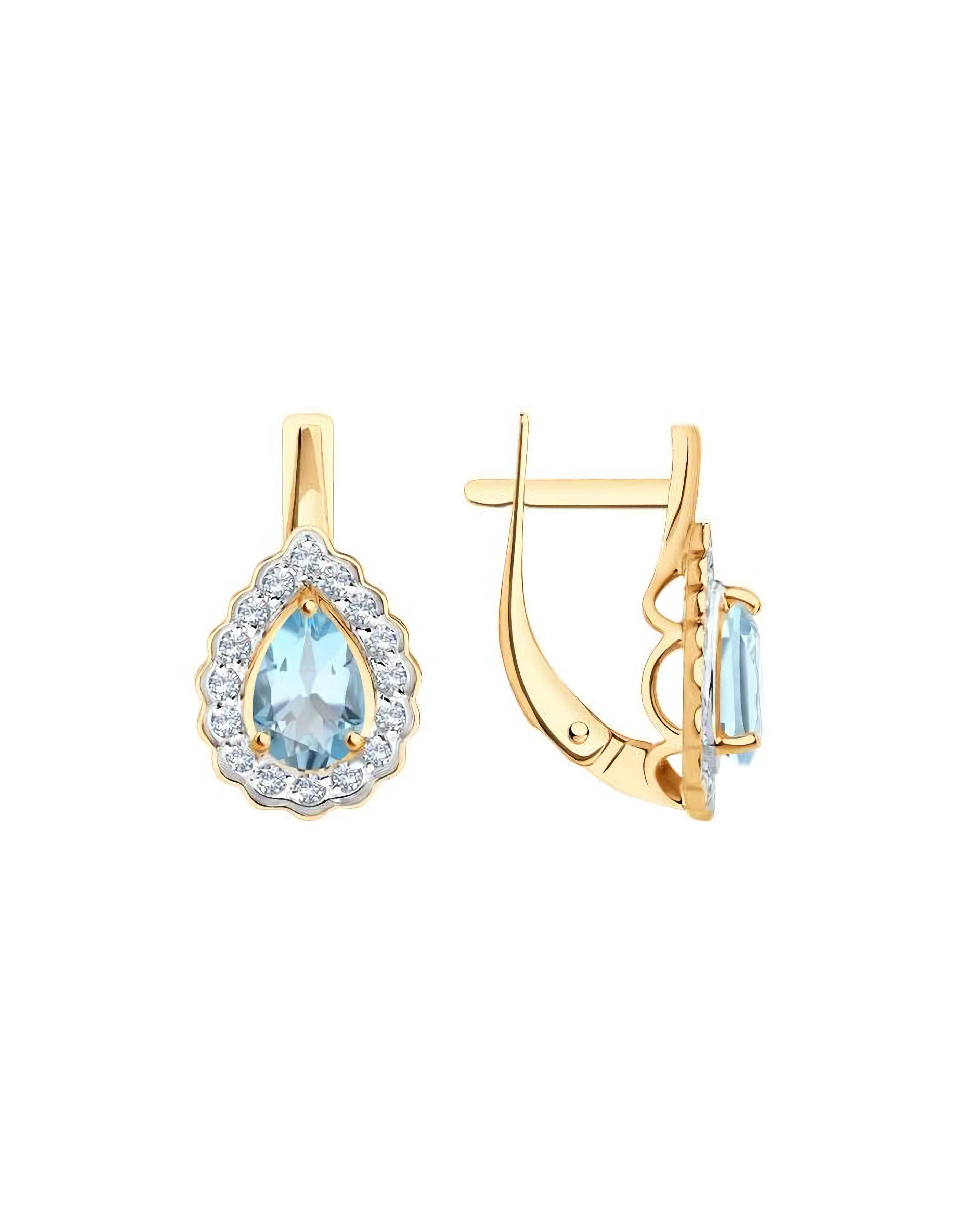 Серьги из золота 585 пробы классические