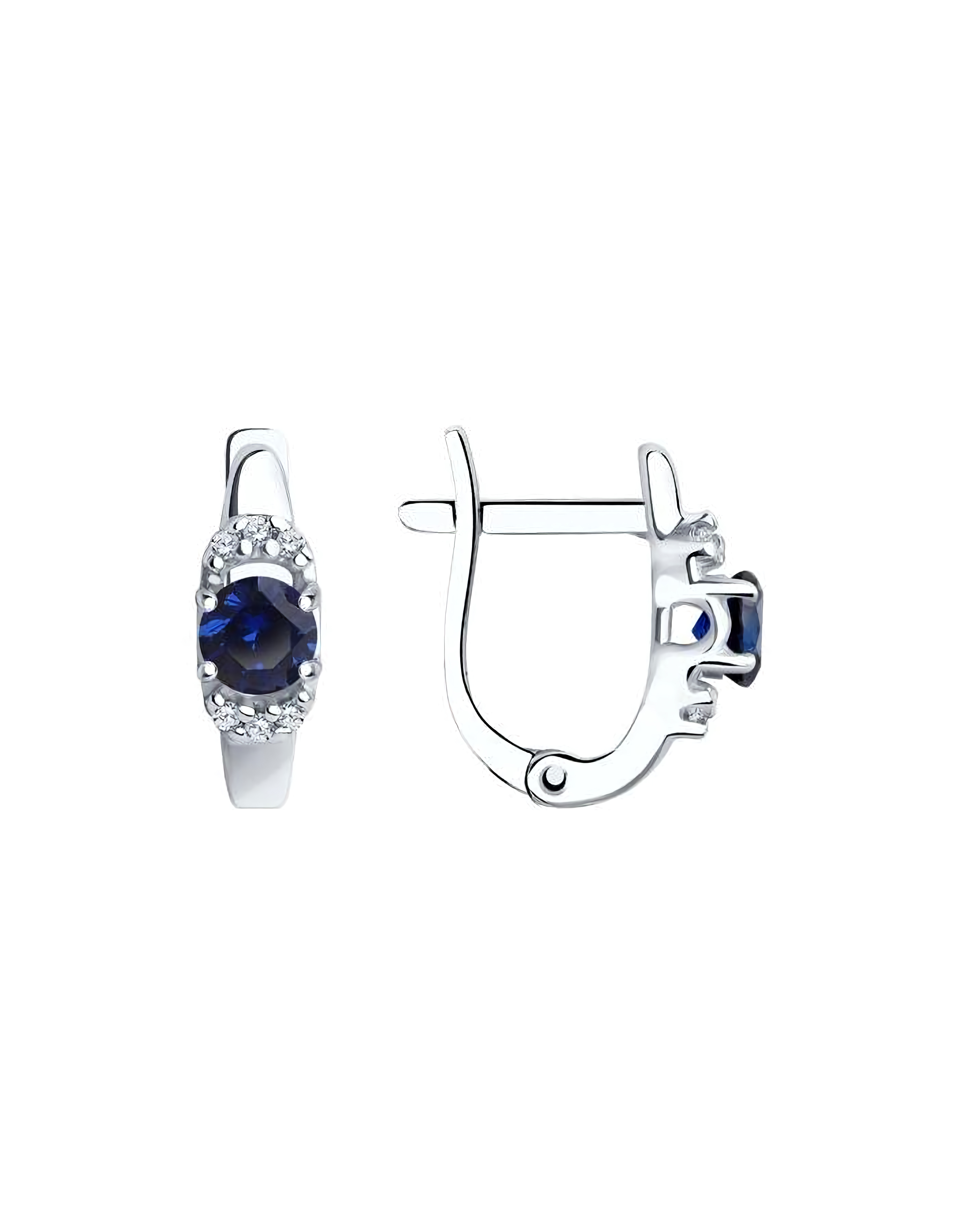 Серьги серебряные классические