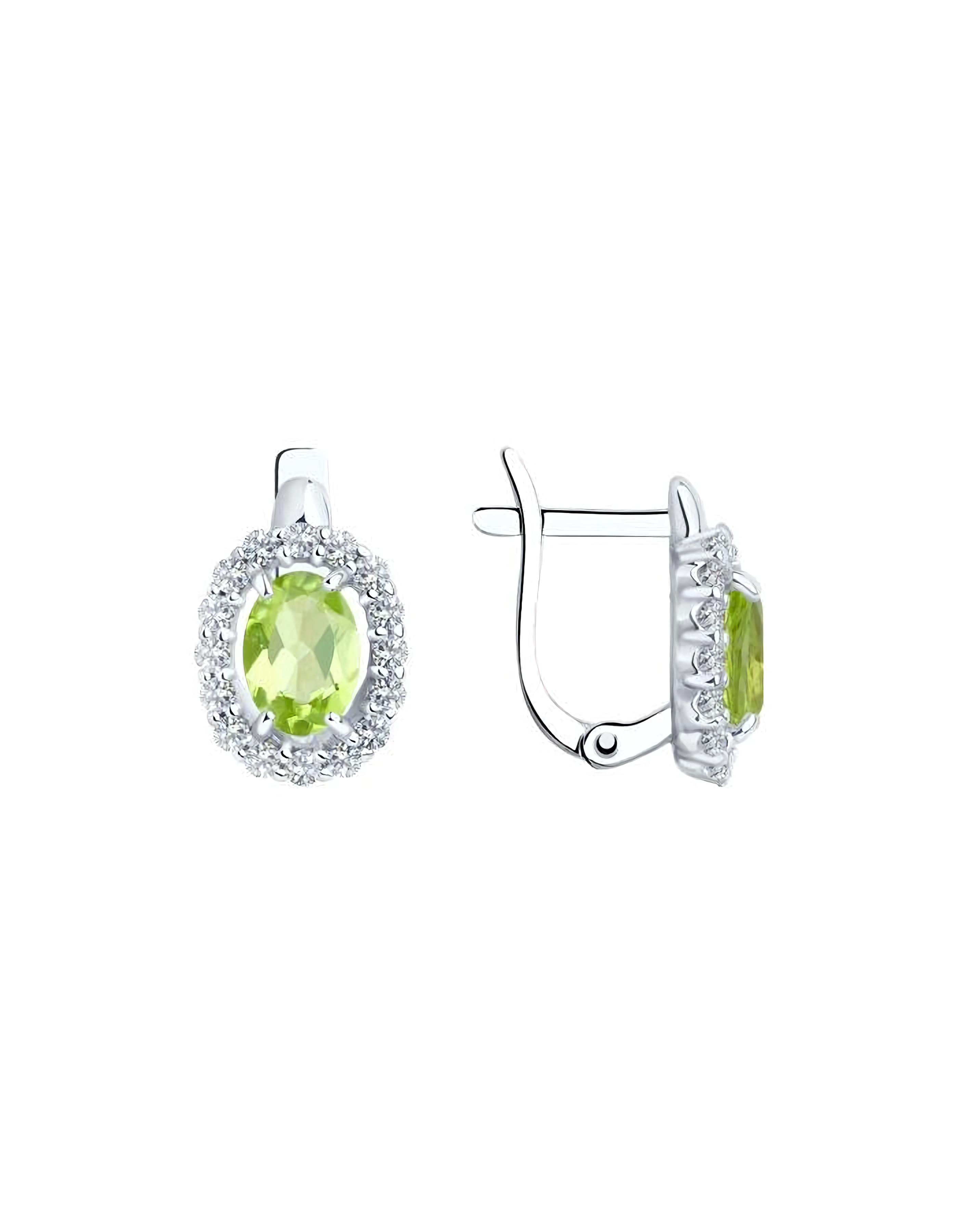 Серьги серебряные классические